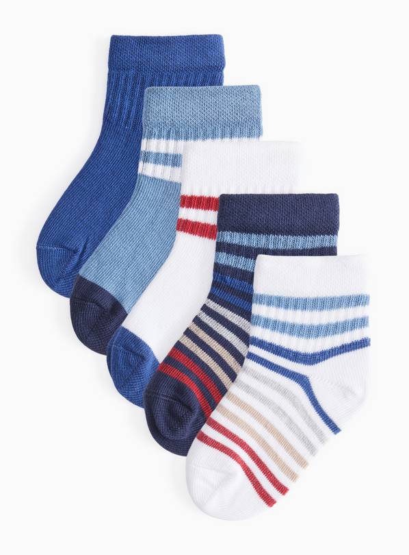 Stripe Sports Socks 5 Pack 1-6 months